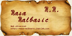 Maša Malbašić vizit kartica